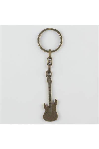 Gitar Figürlü Metal Anahtarlık