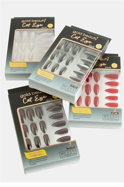 Gold 24lü Kedi Gözü Takma Tırnak