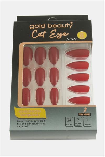 Gold 24lü Kedi Gözü Takma Tırnak