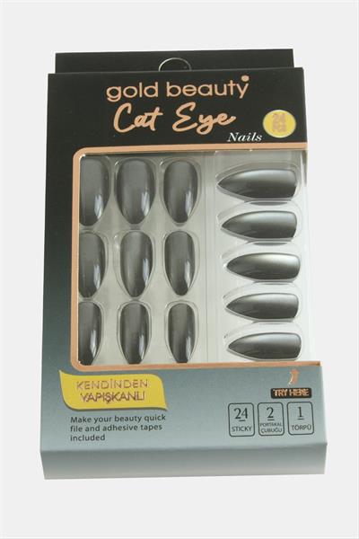 Gold 24lü Kedi Gözü Takma Tırnak