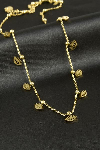 Göz Lüks Çelik Kolye