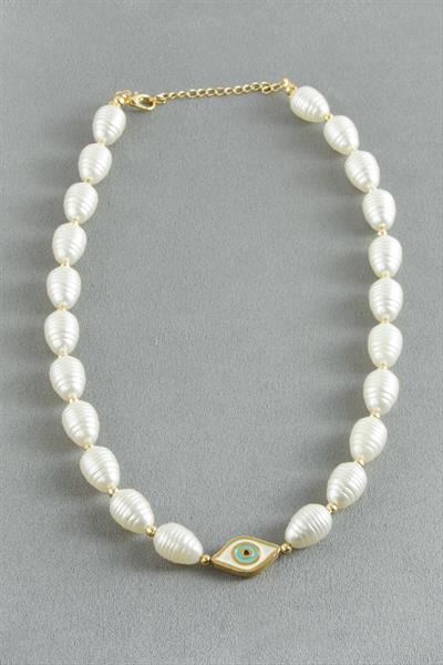 Göz Metal İnci Kolye