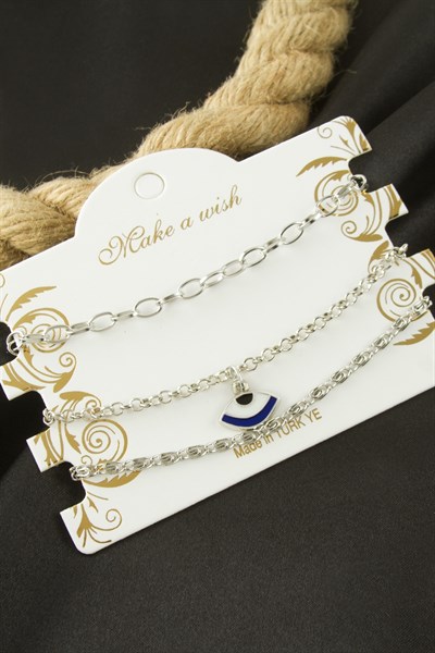 Göz Zincir Bileklik 3 Adet