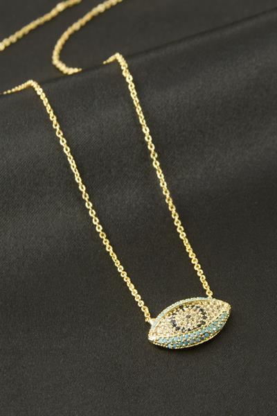 Göz Zirkon Taşlı Kolye