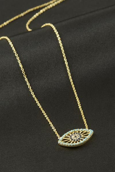 Göz Zirkon Taşlı Kolye