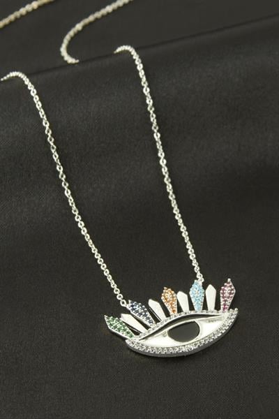 Göz Zirkon Taşlı Kolye