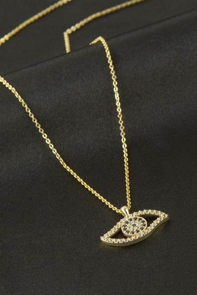 Göz Zirkon Taşlı Kolye