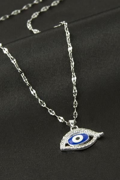 Göz Zirkon Taşlı Kolye