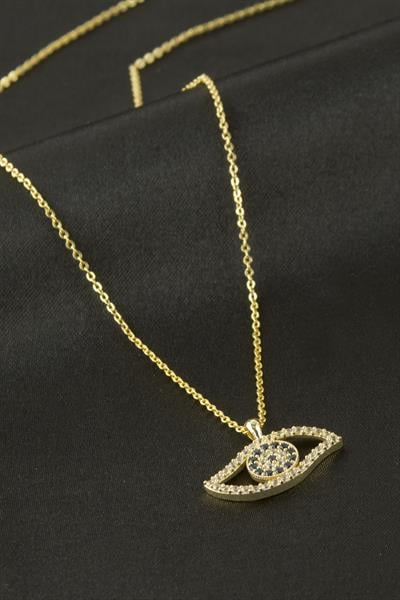 Göz Zirkon Taşlı Kolye