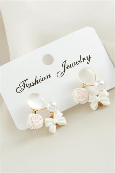 Gül Fiyong Damla Taşlı Küpe