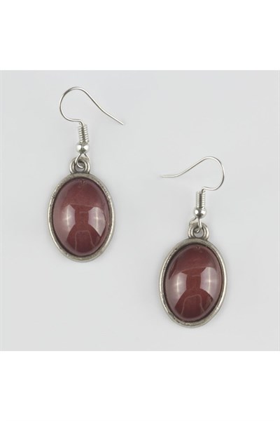 Gümüş Çini Küpe