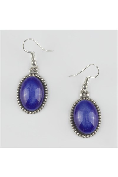 Gümüş Çini Küpe