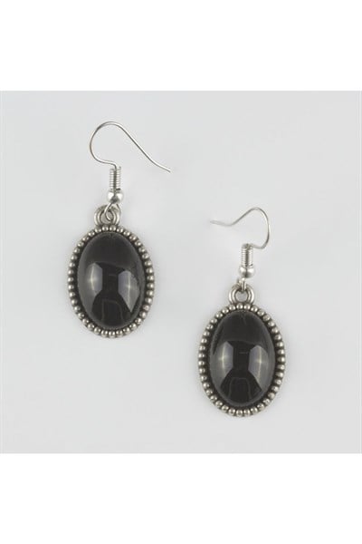 Gümüş Çini Küpe