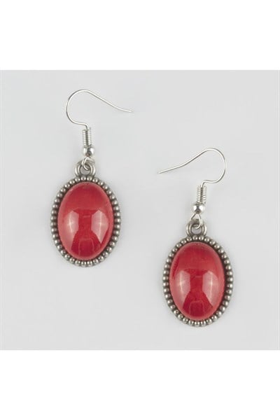 Gümüş Çini Küpe