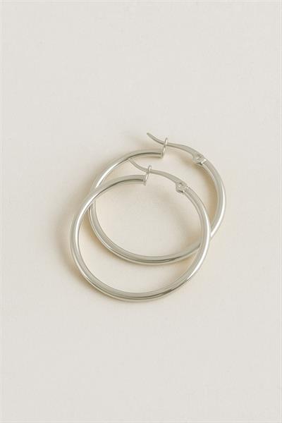 Halka Lüks Çelik Küpe 3 cm