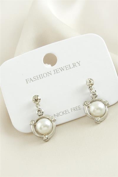 Halka Metal İnci Küpe