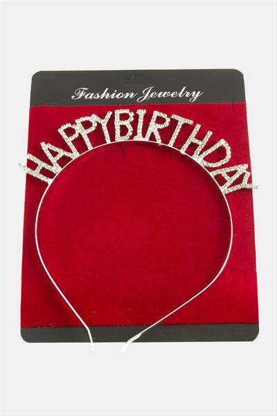 Happy Birtday Yazılı Taşlı Taç