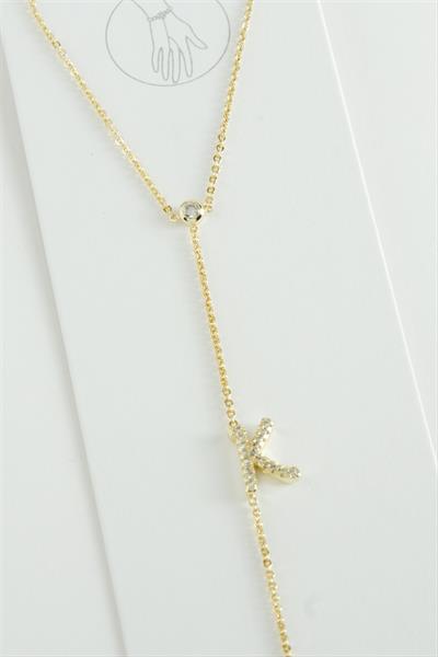 Harf Zirkon Taşlı Lüks Çelik Şahmeran