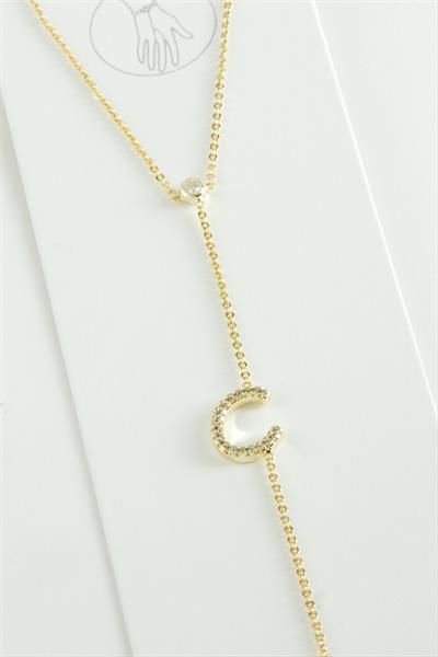 Harf Zirkon Taşlı Lüks Çelik Şahmeran