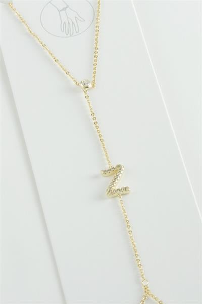 Harf Zirkon Taşlı Lüks Çelik Şahmeran