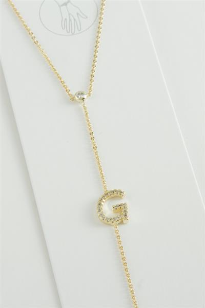 Harf Zirkon Taşlı Lüks Çelik Şahmeran