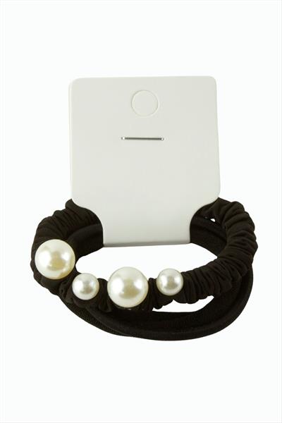 İnci Boncuk Lastik Toka 3 Adet