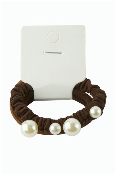 İnci Boncuk Lastik Toka 3 Adet