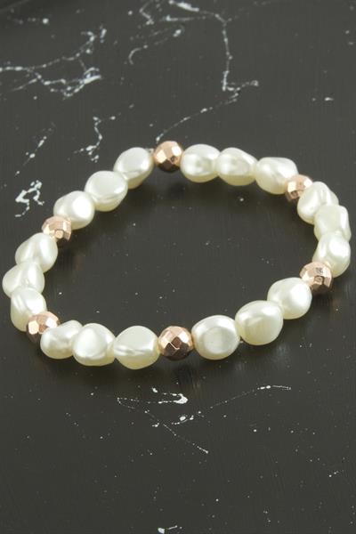 İnci Hematit Doğaltaş Bileklik