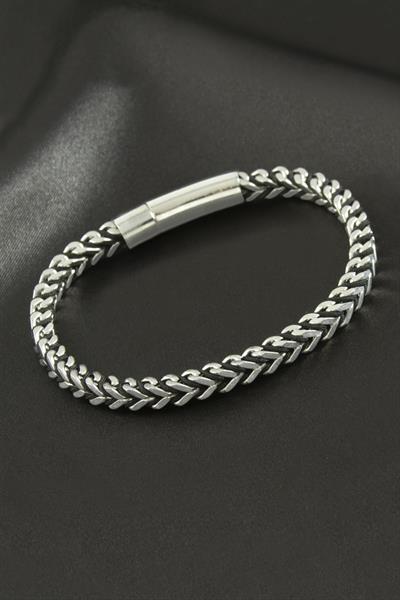 İp Örgülü Zincir Lüks Çelik Bileklik
