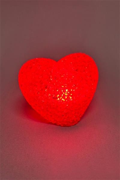 Işıklı Kırmızı Kalp Led Lamba 11 cm