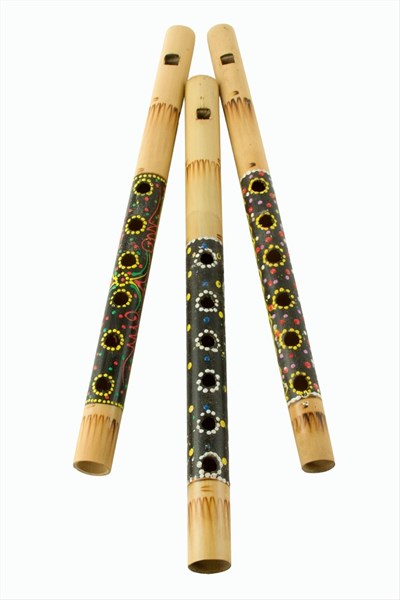 İşlemeli Bambu Flüt