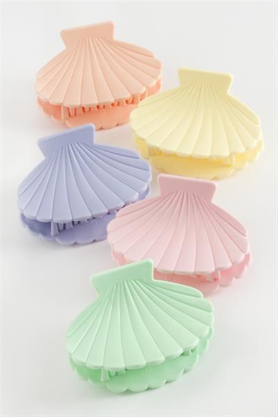 İstiridye Renkli Mandal Toka 6 cm