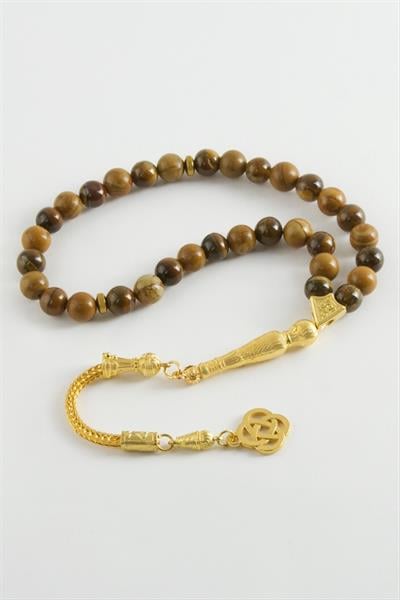 Jasper Kaplangözü Doğaltaş Tesbih 8 mm