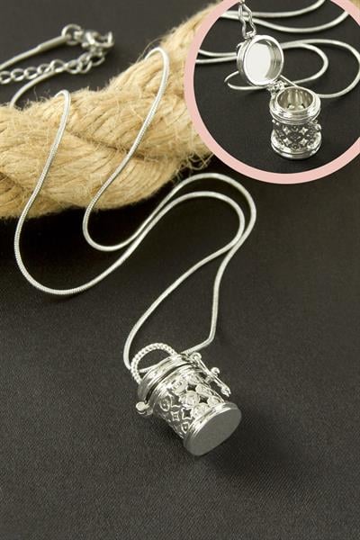 Kafes Figürlü Çelik Kolye