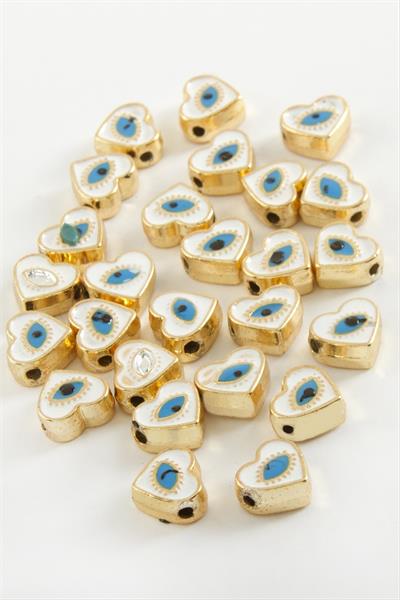 Kalp Göz Mineli Bileklik ve Kolye Ucu Aparatı 1 Adet