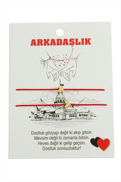 Kalp İp Bileklik 2 Adet