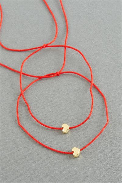 Kalp İp Bileklik 2 Adet