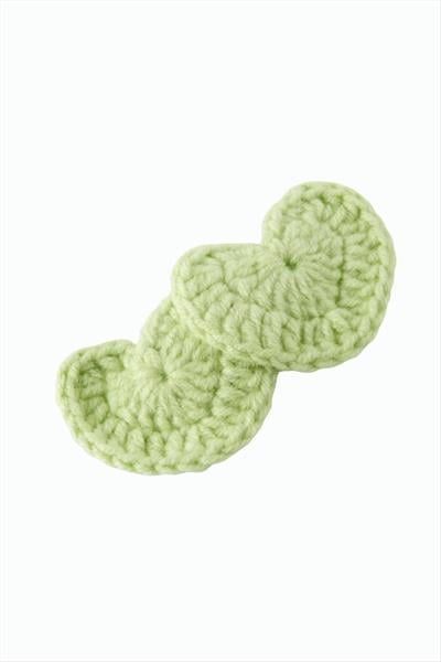 Kalp İşlemeli Örgülü Çıtçıtlı Toka