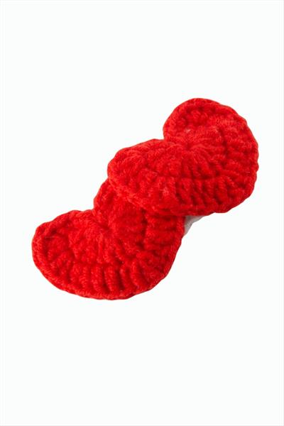 Kalp İşlemeli Örgülü Çıtçıtlı Toka