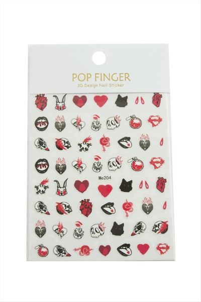 Kalp Kuru Kafa Tattoo Dövme Sticker