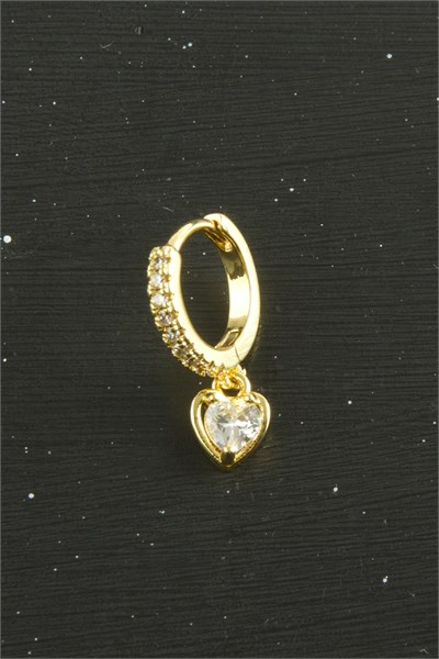 Kalp Lüks Çelik Kulak Burun Piercing 1 Adet