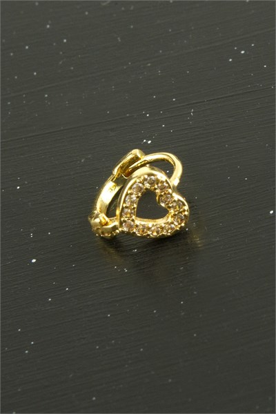 Kalp Lüks Çelik Kulak Burun Piercing 1 Adet