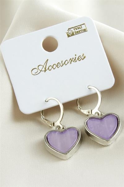 Kalp Polyester Küpe