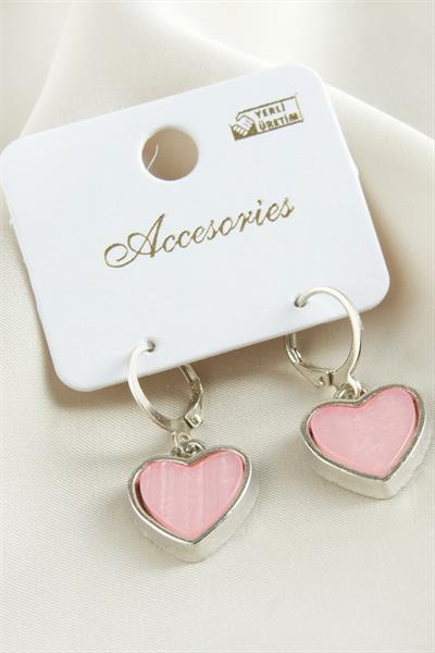 Kalp Polyester Küpe