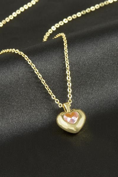 Kalp Taşlı Kolye