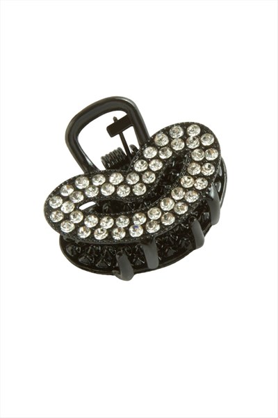 Kalp Taşlı Minik Metal Mandal Toka 2,5 cm