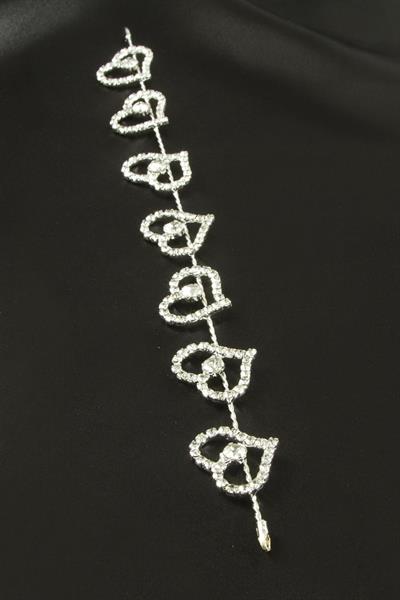 Kalp Taşlı Saç Aksesuarı