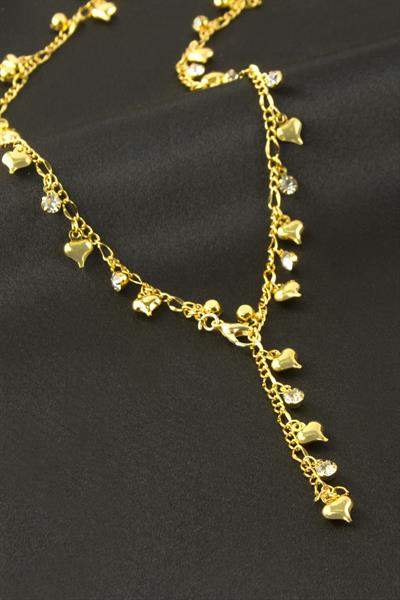 Kalp Taşlı Y Kolye