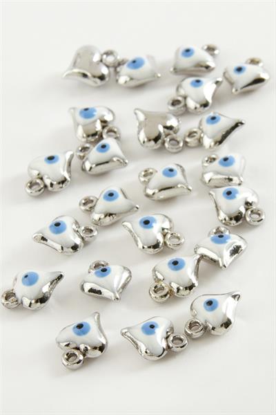 Kalp Tek Kulplu Mineli Bileklik ve Kolye Ucu Aparatı 1 Adet