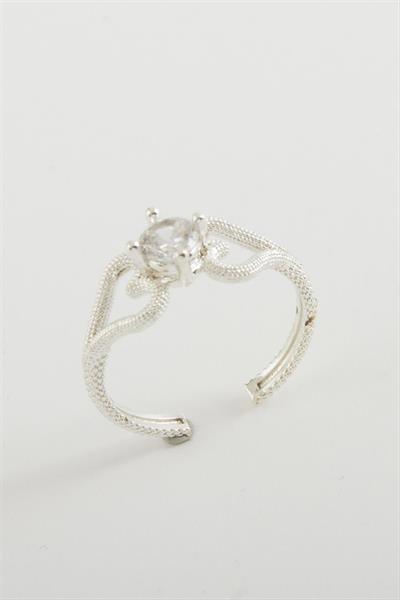 Kalp Tek Taşlı Yüzük